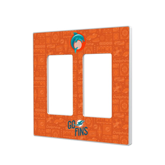Miami Dolphins 2024 Illustrated Limited Edition Hidden-Screw Light Switch Plate-3