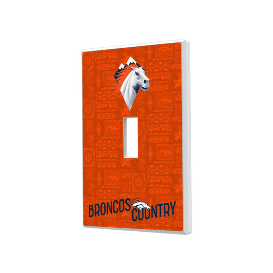 Denver Broncos 2024 Illustrated Limited Edition Hidden-Screw Light Switch Plate-0