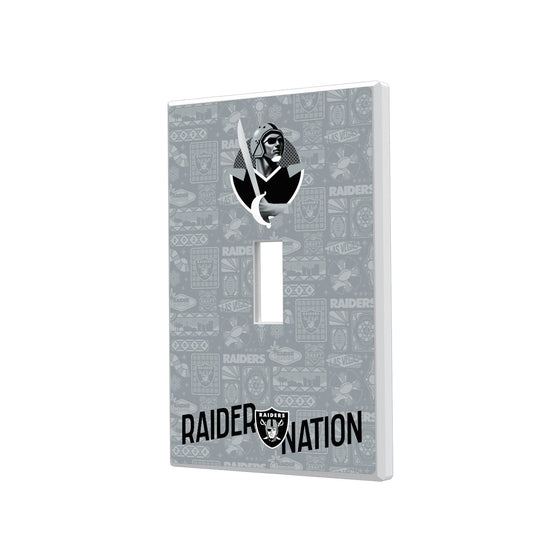 Las Vegas Raiders 2024 Illustrated Limited Edition Hidden-Screw Light Switch Plate-0
