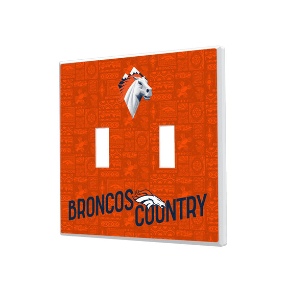 Denver Broncos 2024 Illustrated Limited Edition Hidden-Screw Light Switch Plate-2