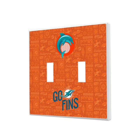 Miami Dolphins 2024 Illustrated Limited Edition Hidden-Screw Light Switch Plate-2