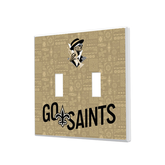New Orleans Saints 2024 Illustrated Limited Edition Hidden-Screw Light Switch Plate-2
