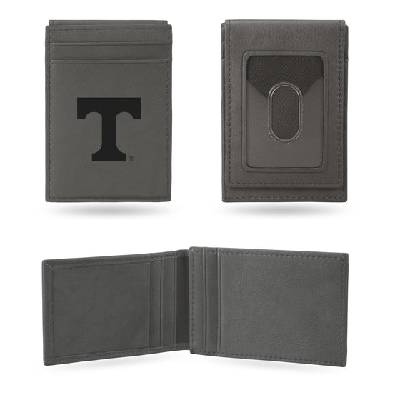NCAA  Tennessee Volunteers Gray Laser Engraved Front Pocket Wallet - Compact/Comfortable/Slim