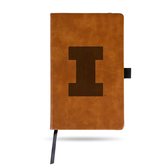 NCAA  Illinois Fighting Illini Brown Jounral/Notepad 8.25" x 5.25"- Office Accessory