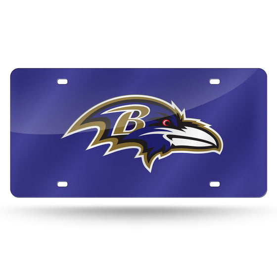 NFL Football Baltimore Ravens  12" x 6" Laser Cut Tag For Car/Truck/SUV - Automobile Décor