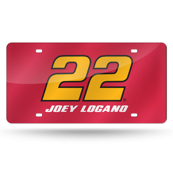 NASCAR Auto Racing Joey Logano #22 12" x 6" Laser Cut Tag For Car/Truck/SUV - Automobile Décor