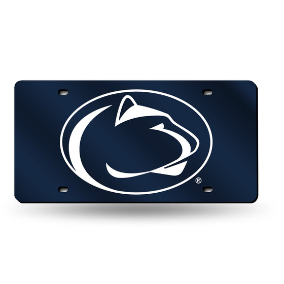 NCAA  Penn State Nittany Lions NAVY 12" x 6" Laser Cut Tag For Car/Truck/SUV - Automobile Décor