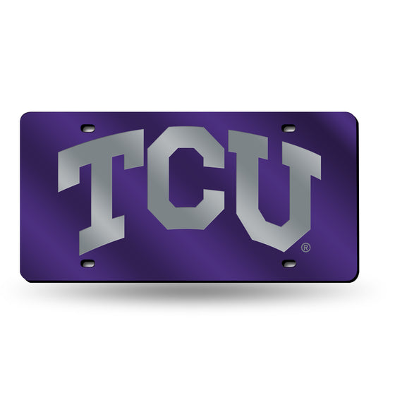 NCAA  TCU Horned Frogs  12" x 6" Laser Cut Tag For Car/Truck/SUV - Automobile Décor