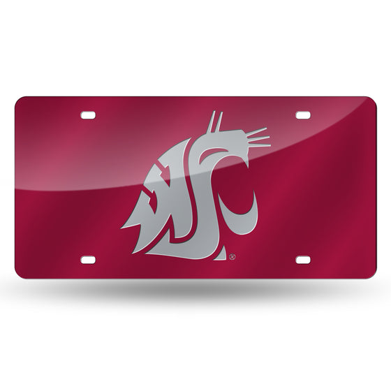 NCAA  Washington State Cougars  12" x 6" Laser Cut Tag For Car/Truck/SUV - Automobile Décor