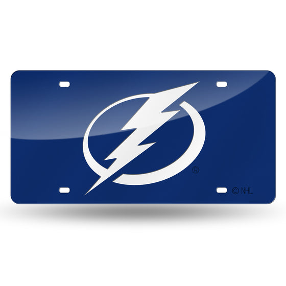NHL Hockey Tampa Bay Lightning  12" x 6" Laser Cut Tag For Car/Truck/SUV - Automobile Décor