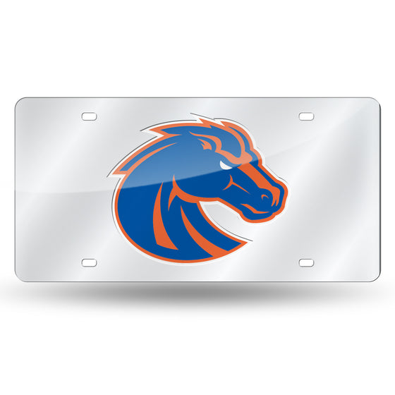 NCAA  Boise State Broncos  12" x 6" Silver Laser Cut Tag For Car/Truck/SUV - Automobile Décor