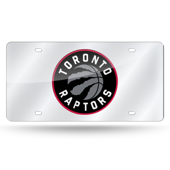 NBA Basketball Toronto Raptors  12" x 6" Silver Laser Cut Tag For Car/Truck/SUV - Automobile Décor