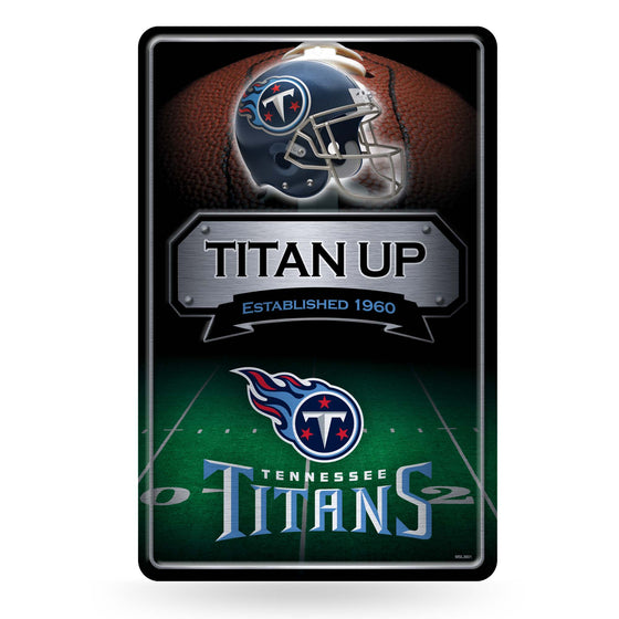 NFL Football Tennessee Titans  11" x 17" Large Metal Home Décor Sign