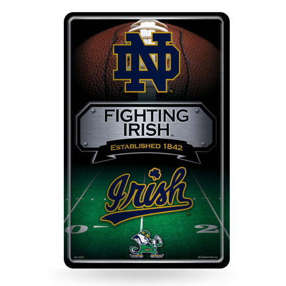 NCAA  Notre Dame Fighting Irish  11" x 17" Large Metal Home Décor Sign