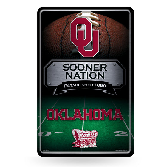 NCAA  Oklahoma Sooners  11" x 17" Large Metal Home Décor Sign