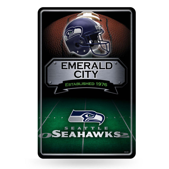 NFL Football Seattle Seahawks  11" x 17" Large Metal Home Décor Sign