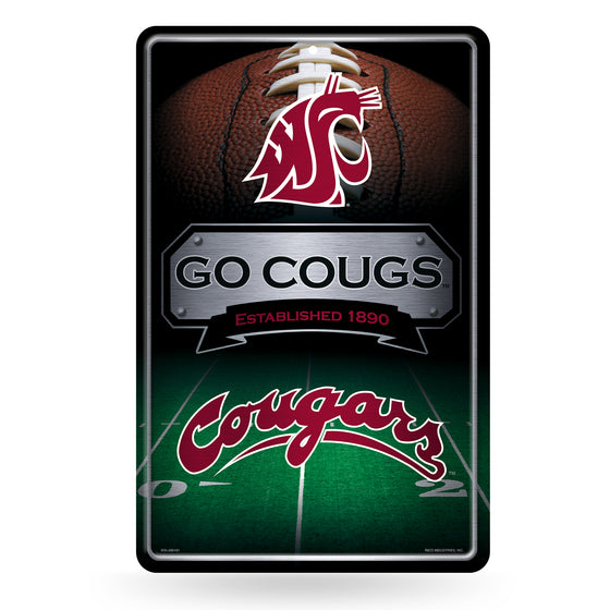 NCAA  Washington State Cougars  11" x 17" Large Metal Home Décor Sign