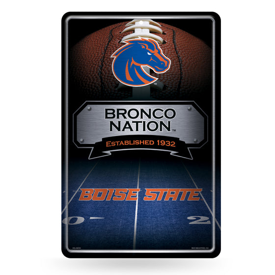NCAA  Boise State Broncos  11" x 17" Large Metal Home Décor Sign