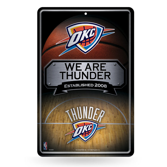 NBA Basketball Oklahoma City Thunder  11" x 17" Large Metal Home Décor Sign