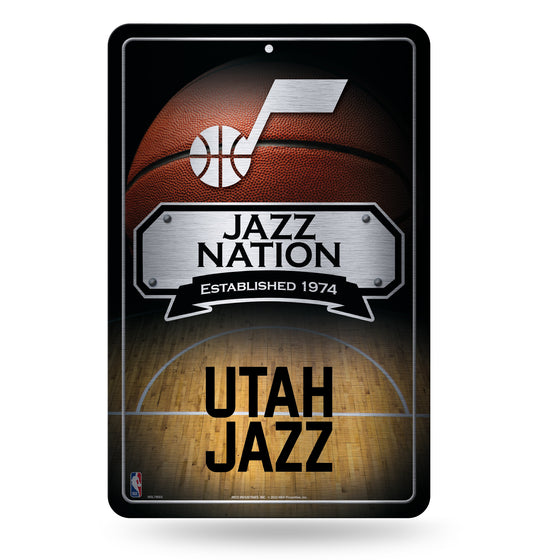 NBA Basketball Utah Jazz  11" x 17" Large Metal Home Décor Sign