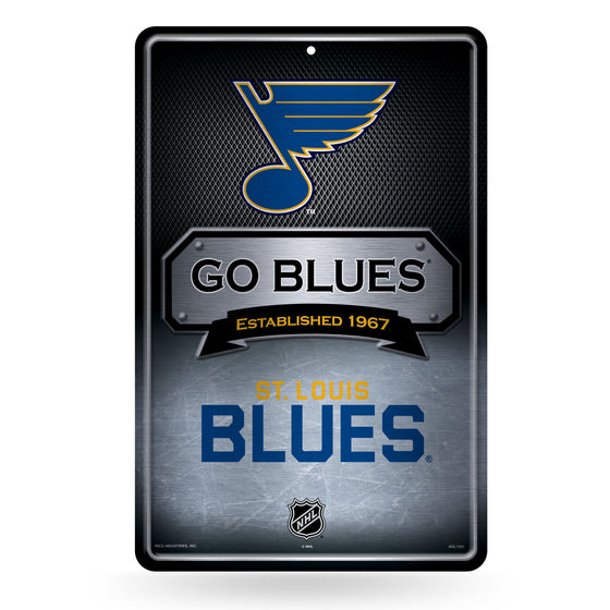 NHL Hockey St. Louis Blues  11" x 17" Large Metal Home Décor Sign