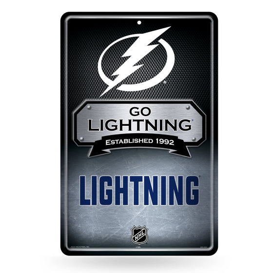 NHL Hockey Tampa Bay Lightning  11" x 17" Large Metal Home Décor Sign