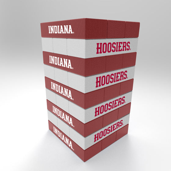 NCAA  Indiana Hoosiers  Mini Jumbling Tower Game - Wood Stackem Game