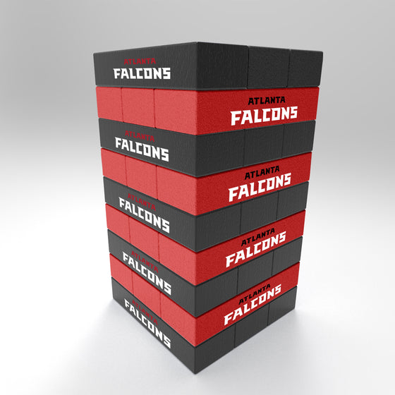 NFL Football Atlanta Falcons  Mini Jumbling Tower Game - Wood Stackem Game