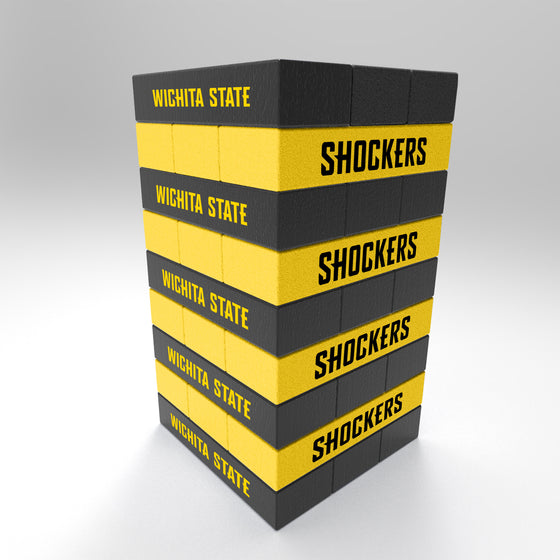 NCAA  Wichita State Shockers  Mini Jumbling Tower Game - Wood Stackem Game