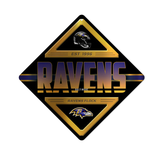 NFL Football Baltimore Ravens  Metal Sign 16.5" x 16.5" Home Décor - Bedroom - Office - Man Cave