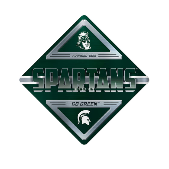NCAA  Michigan State Spartans  Metal Sign 16.5" x 16.5" Home Décor - Bedroom - Office - Man Cave