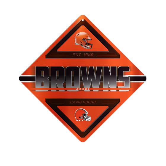 NFL Football Cleveland Browns  Metal Sign 16.5" x 16.5" Home Décor - Bedroom - Office - Man Cave