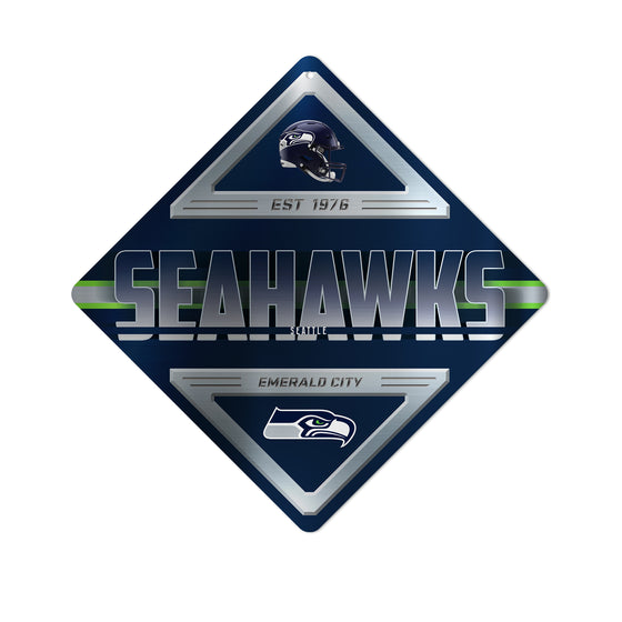 NFL Football Seattle Seahawks  Metal Sign 16.5" x 16.5" Home Décor - Bedroom - Office - Man Cave