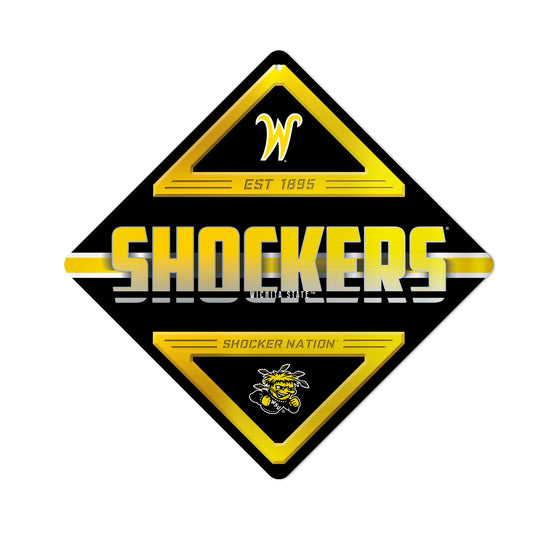 NCAA  Wichita State Shockers  Metal Sign 16.5" x 16.5" Home Décor - Bedroom - Office - Man Cave