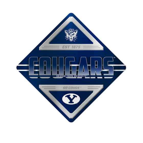 NCAA  BYU Cougars  Metal Sign 16.5" x 16.5" Home Décor - Bedroom - Office - Man Cave