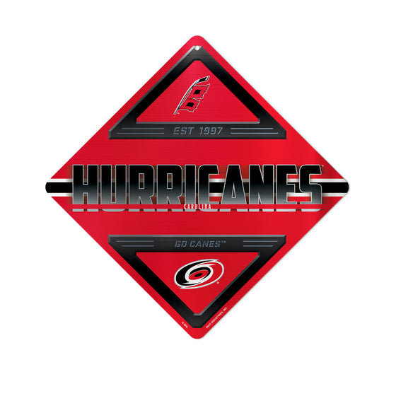 NHL Hockey Carolina Hurricanes  Metal Sign 16.5" x 16.5" Home Décor - Bedroom - Office - Man Cave