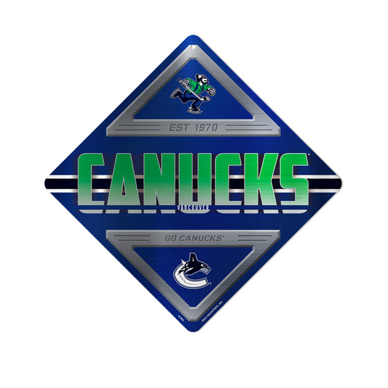 NHL Hockey Vancouver Canucks  Metal Sign 16.5" x 16.5" Home Décor - Bedroom - Office - Man Cave