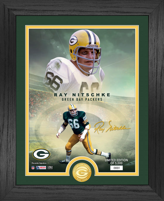 Ray Nitschke Green Bay Packers Bronze Coin Photo Mint