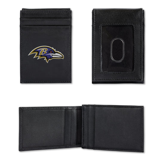 NFL Football Baltimore Ravens  Embroidered Front Pocket Wallet - Slim/Light Weight - Great Gift Item