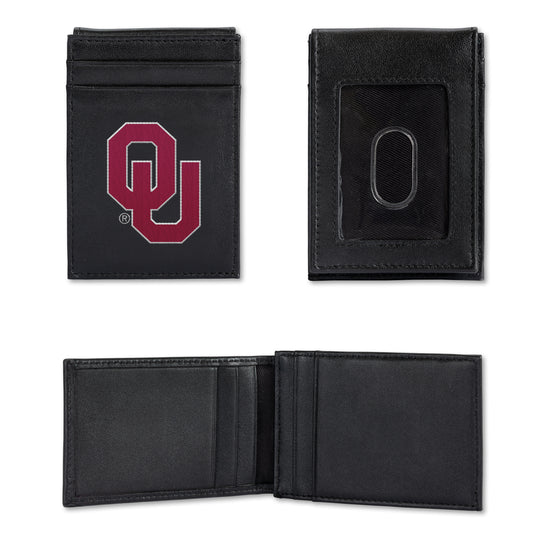 NCAA  Oklahoma Sooners  Embroidered Front Pocket Wallet - Slim/Light Weight - Great Gift Item