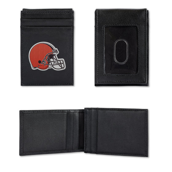 NFL Football Cleveland Browns  Embroidered Front Pocket Wallet - Slim/Light Weight - Great Gift Item