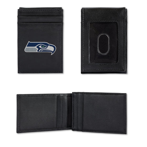 NFL Football Seattle Seahawks  Embroidered Front Pocket Wallet - Slim/Light Weight - Great Gift Item