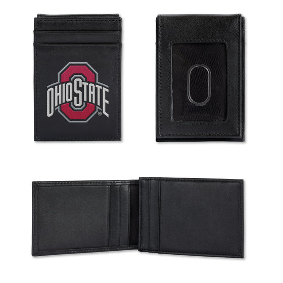 NCAA  Ohio State Buckeyes  Embroidered Front Pocket Wallet - Slim/Light Weight - Great Gift Item
