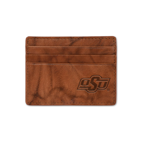 NCAA  Oklahoma State Cowboys  Embossed Leather Credit Cart Wallet