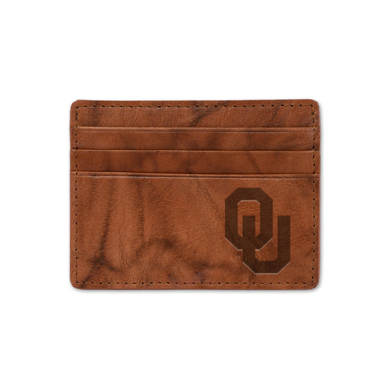 NCAA  Oklahoma Sooners  Embossed Leather Credit Cart Wallet
