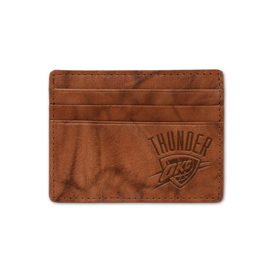 NBA Basketball Oklahoma City Thunder  Embossed Leather Credit Cart Wallet