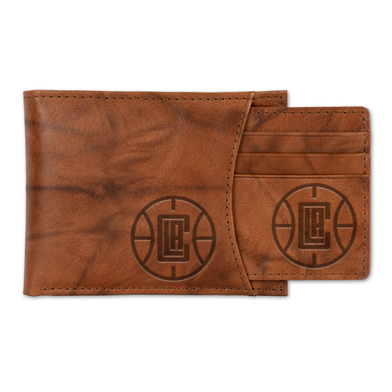 NBA Basketball Los Angeles Clippers  Genuine Leather Slider Wallet - 2 Gifts in One