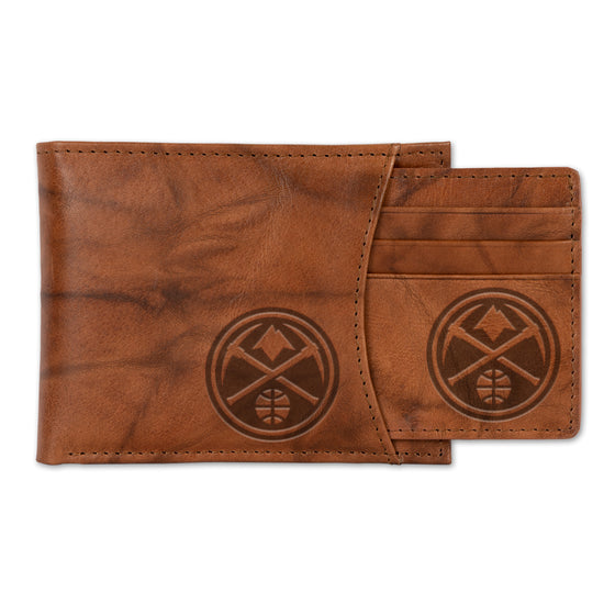 NBA Basketball Denver Nuggets  Genuine Leather Slider Wallet - 2 Gifts in One