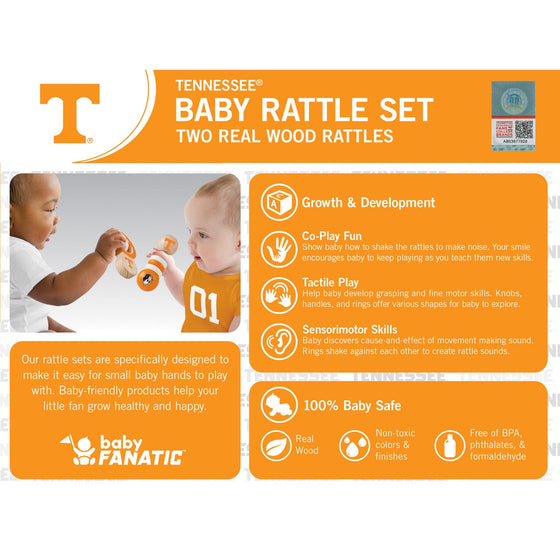 Tennessee Volunteers - Baby Rattles 2-Pack - 757 Sports Collectibles