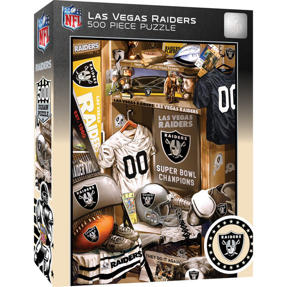 Las Vegas Raiders - Locker Room 500 Piece Jigsaw Puzzle - 757 Sports Collectibles